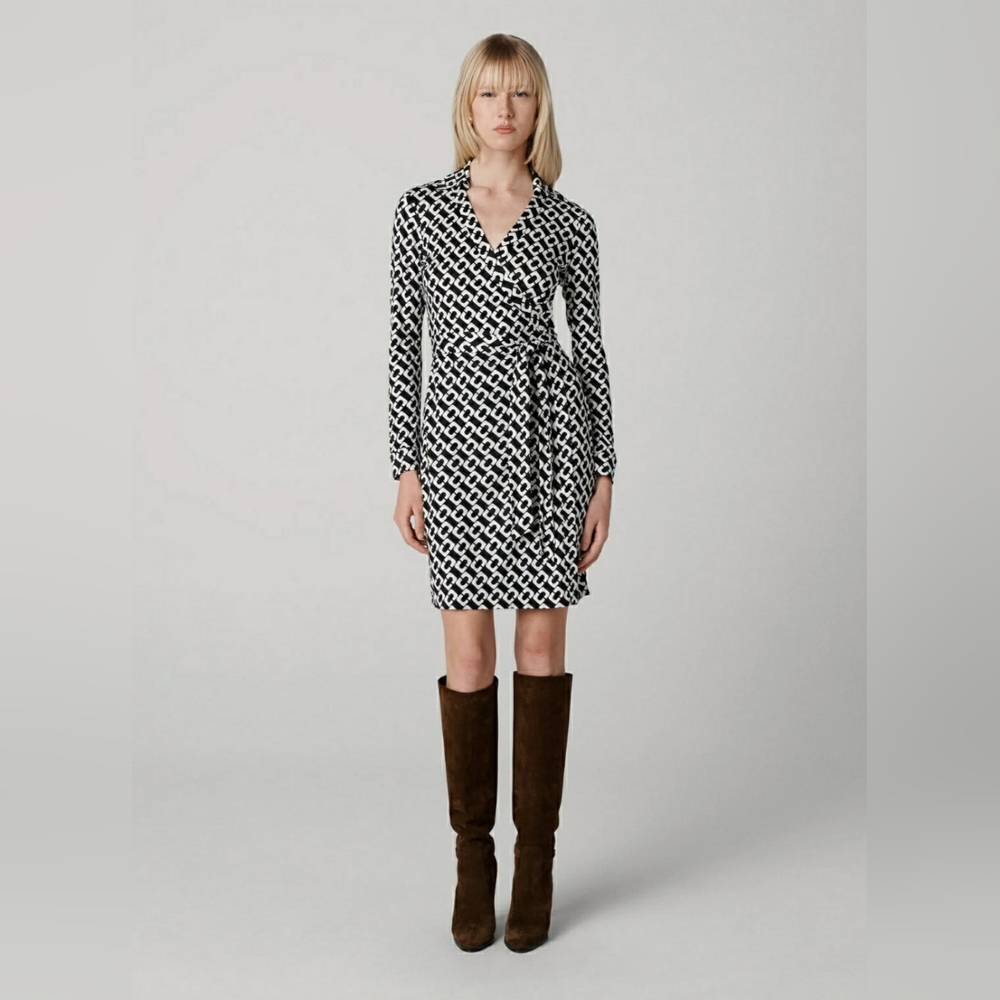 Diane Von Furstenberg NWOT Jeanne Silk Jersey  Wrap  Dress - 14 ($1150)